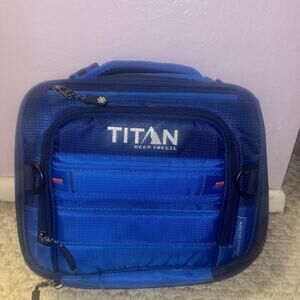 Titan Deep Freeze Blue Expandable Insulated, Adjustable Strap Lunch Box